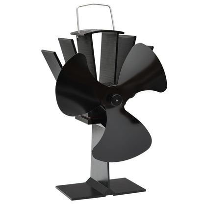 Heat Powered Stove Fan 3 Blades Black