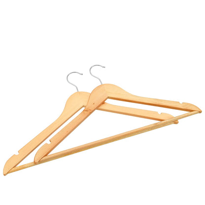 Hanger | Set of 20 | Light Brown | Hardwood, metal | Standard | Rotatable