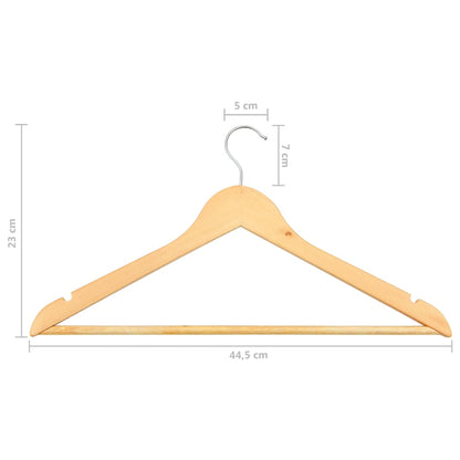 Hanger | Set of 20 | Light Brown | Hardwood, metal | Standard | Rotatable