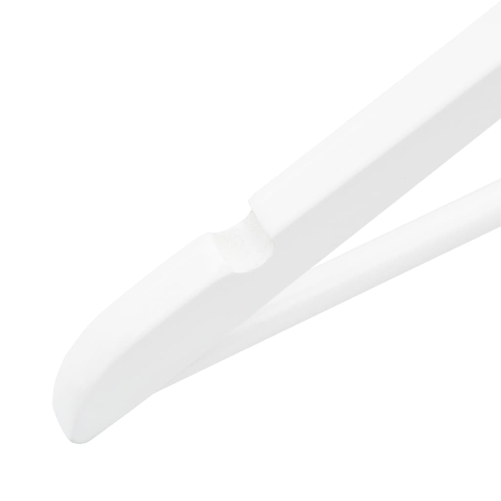 100 pcs Clothes Hanger Set Non-slip White Hardwood