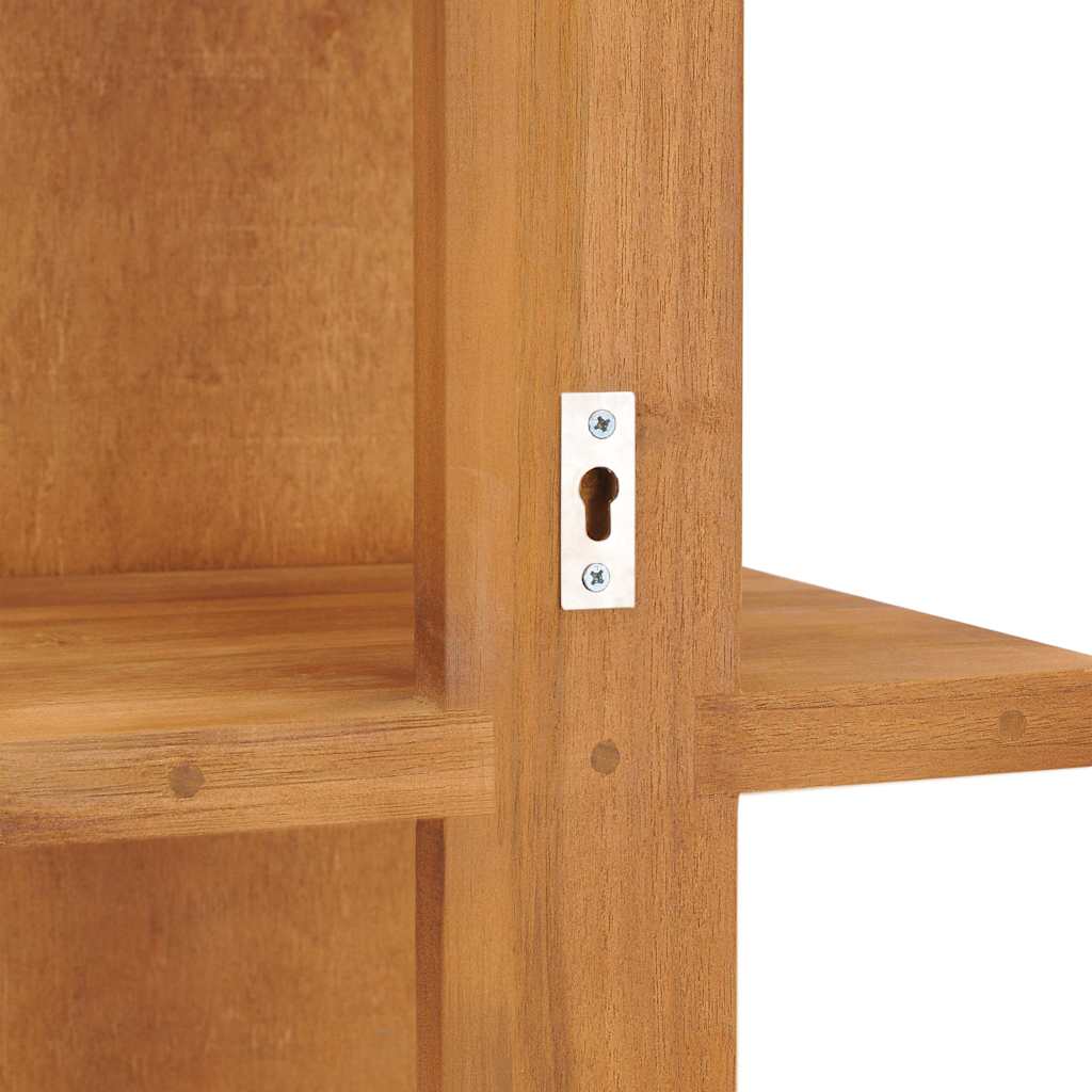 289070 vidaXL Wall Mirror with Shelves 30x30x120 cm Solid Teak Wood
