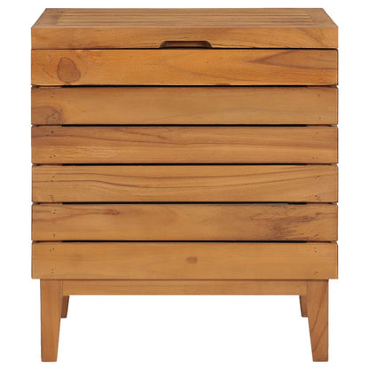 Laundry Basket 40x30x45 cm Solid Teak Wood