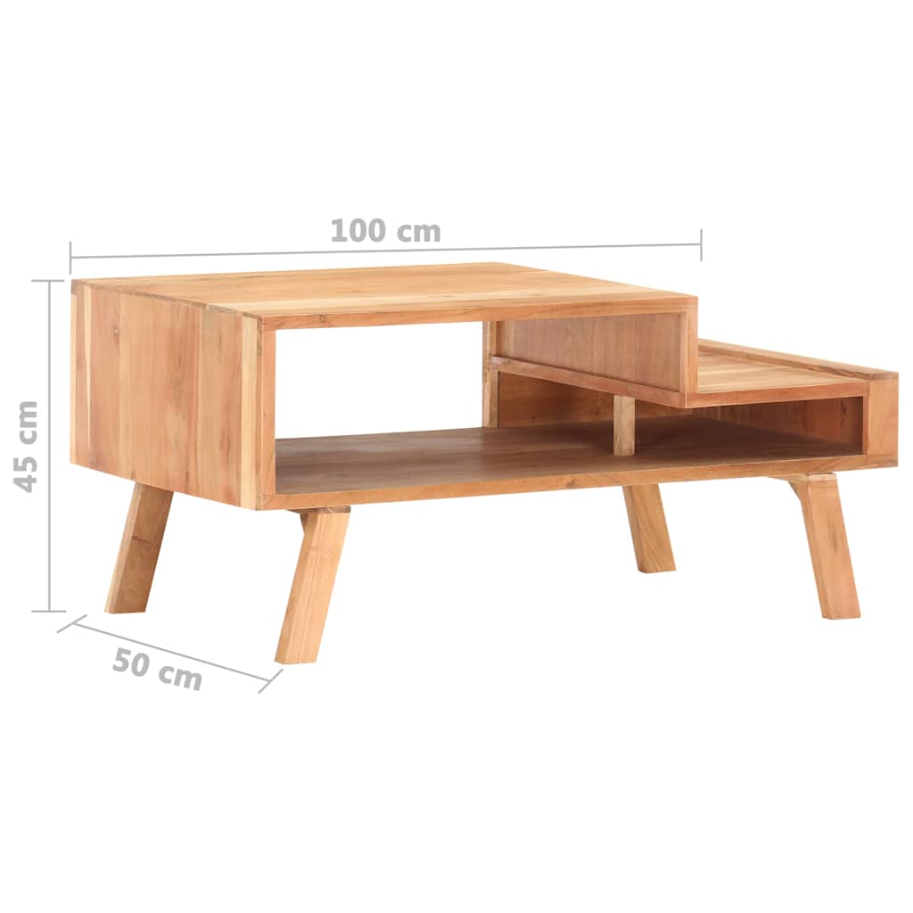 287867 vidaXL Coffee Table 100x50x45 cm Solid Acacia Wood