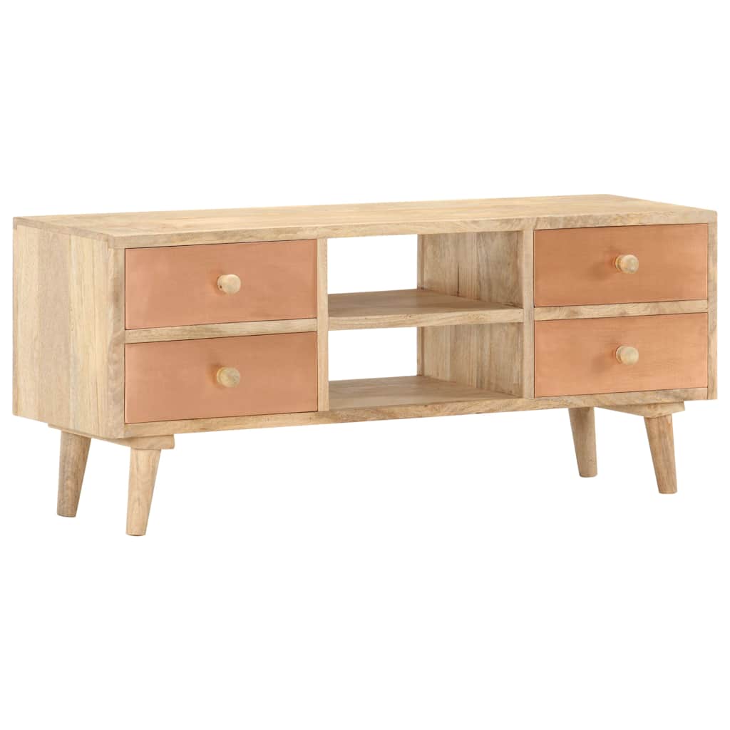 287874 vidaXL TV Cabinet 110x30x45 cm Solid Mango Wood
