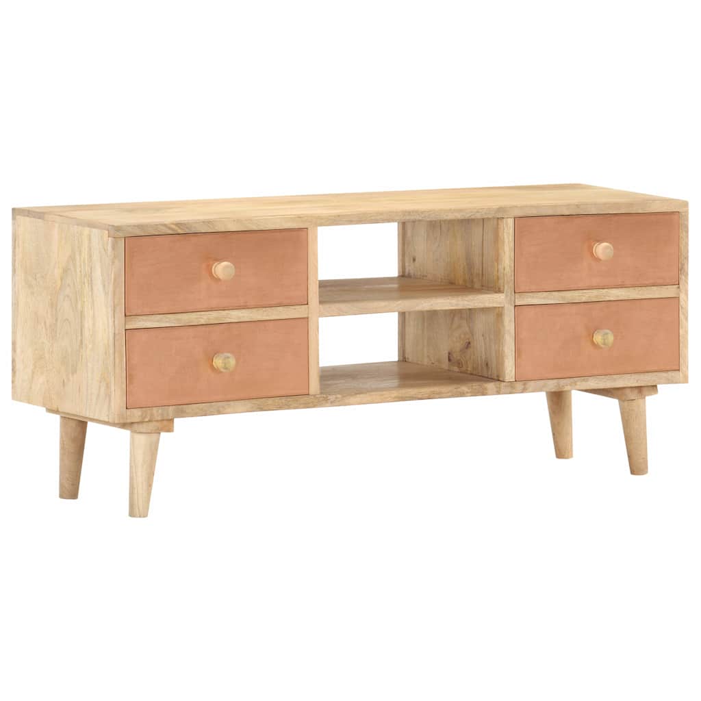 287874 vidaXL TV Cabinet 110x30x45 cm Solid Mango Wood