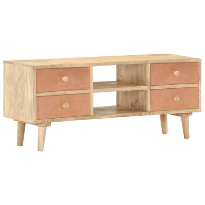 287874 vidaXL TV Cabinet 110x30x45 cm Solid Mango Wood
