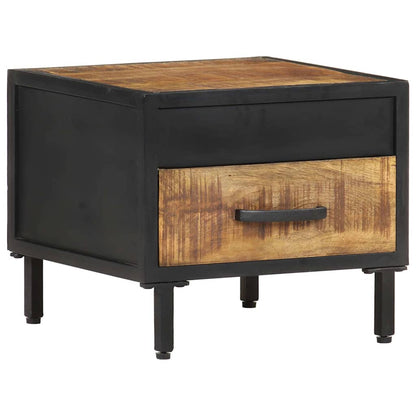 288472 vidaXL Bedside Cabinet 40x40x35 cm Rough Mango Wood