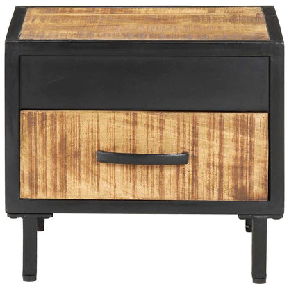 288472 vidaXL Bedside Cabinet 40x40x35 cm Rough Mango Wood