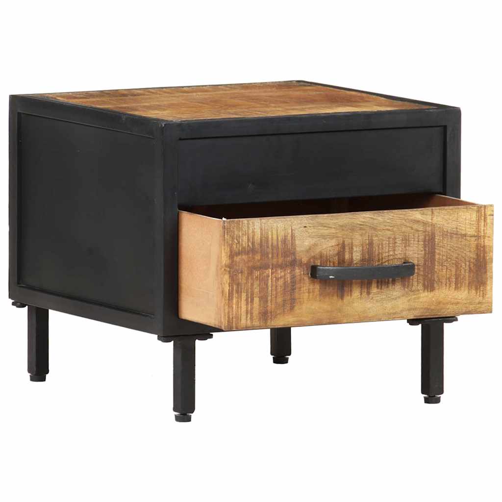 288472 vidaXL Bedside Cabinet 40x40x35 cm Rough Mango Wood