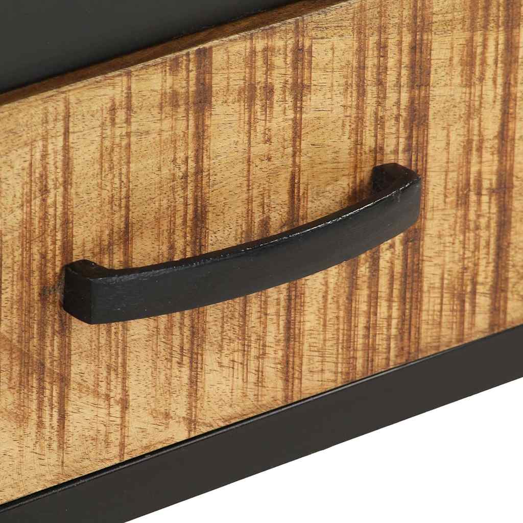 288472 vidaXL Bedside Cabinet 40x40x35 cm Rough Mango Wood