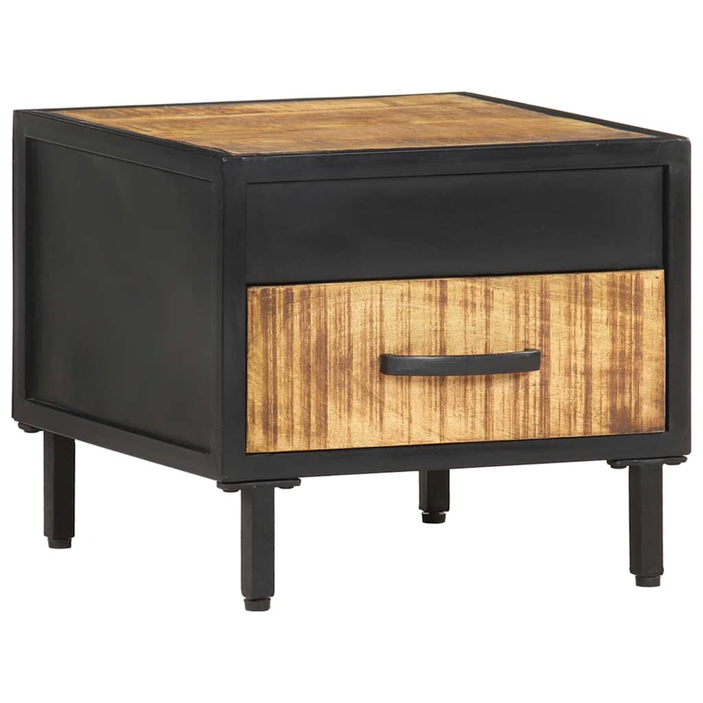 288472 vidaXL Bedside Cabinet 40x40x35 cm Rough Mango Wood