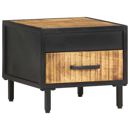 288472 vidaXL Bedside Cabinet 40x40x35 cm Rough Mango Wood