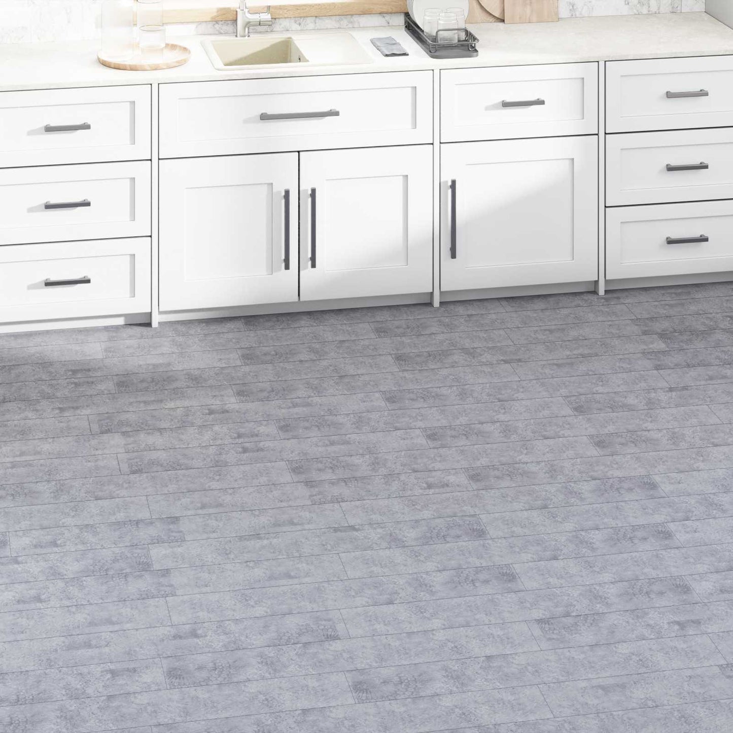 Flooring Planks 36 pcs Cement Grey 5.02 m² PVC
