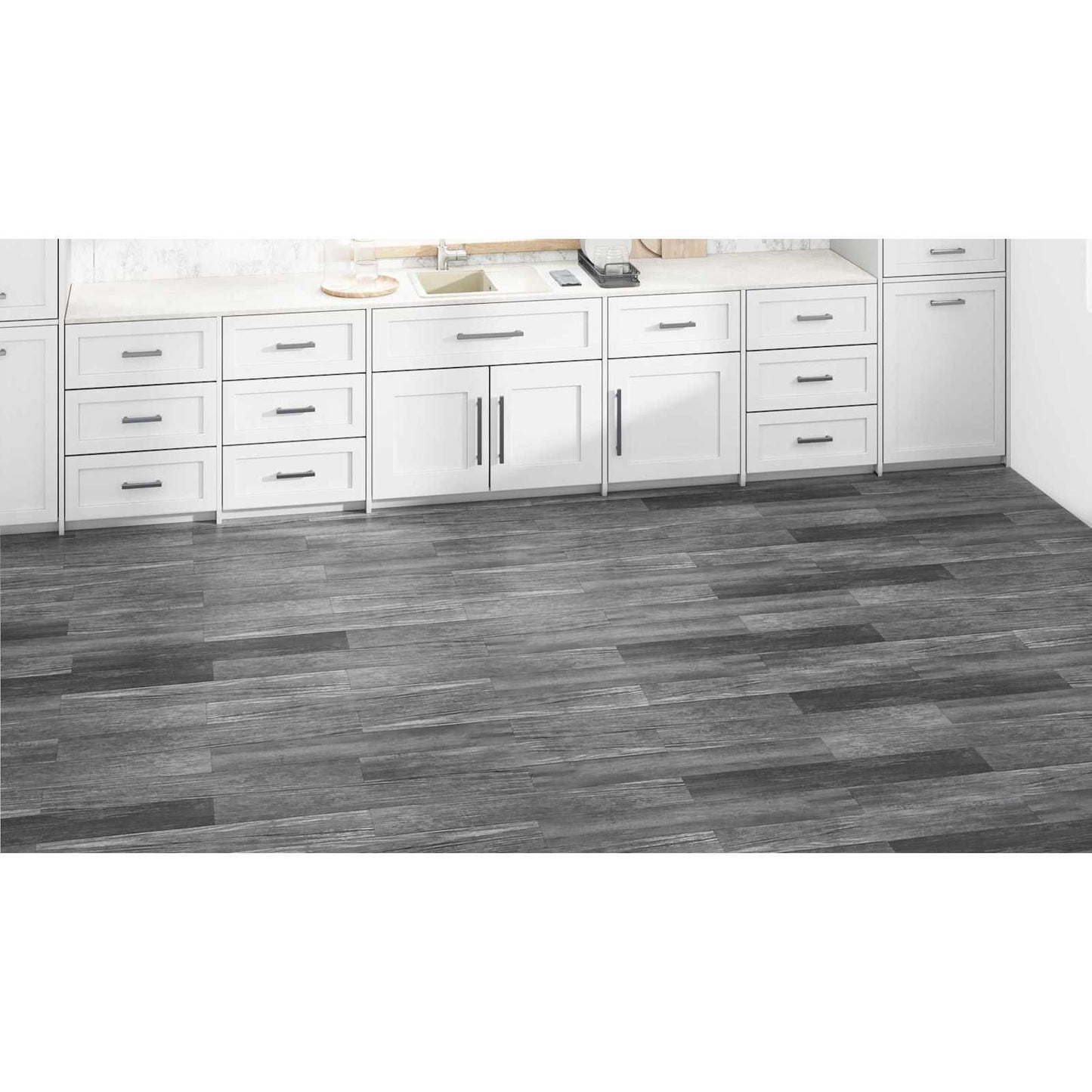 Flooring Planks 36 pcs Shiny Grey 5.02 m² PVC