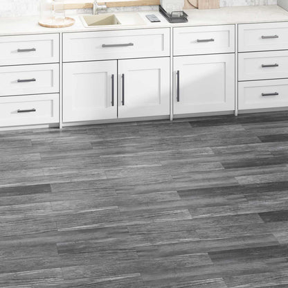 Flooring Planks 36 pcs Shiny Grey 5.02 m² PVC