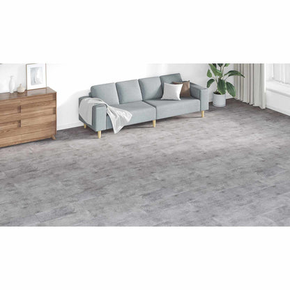 Flooring Planks 18 pcs Cement Brown 5.26 m² PVC