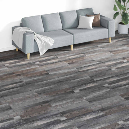 Flooring Planks 18 pcs Grey 5.26 m² PVC