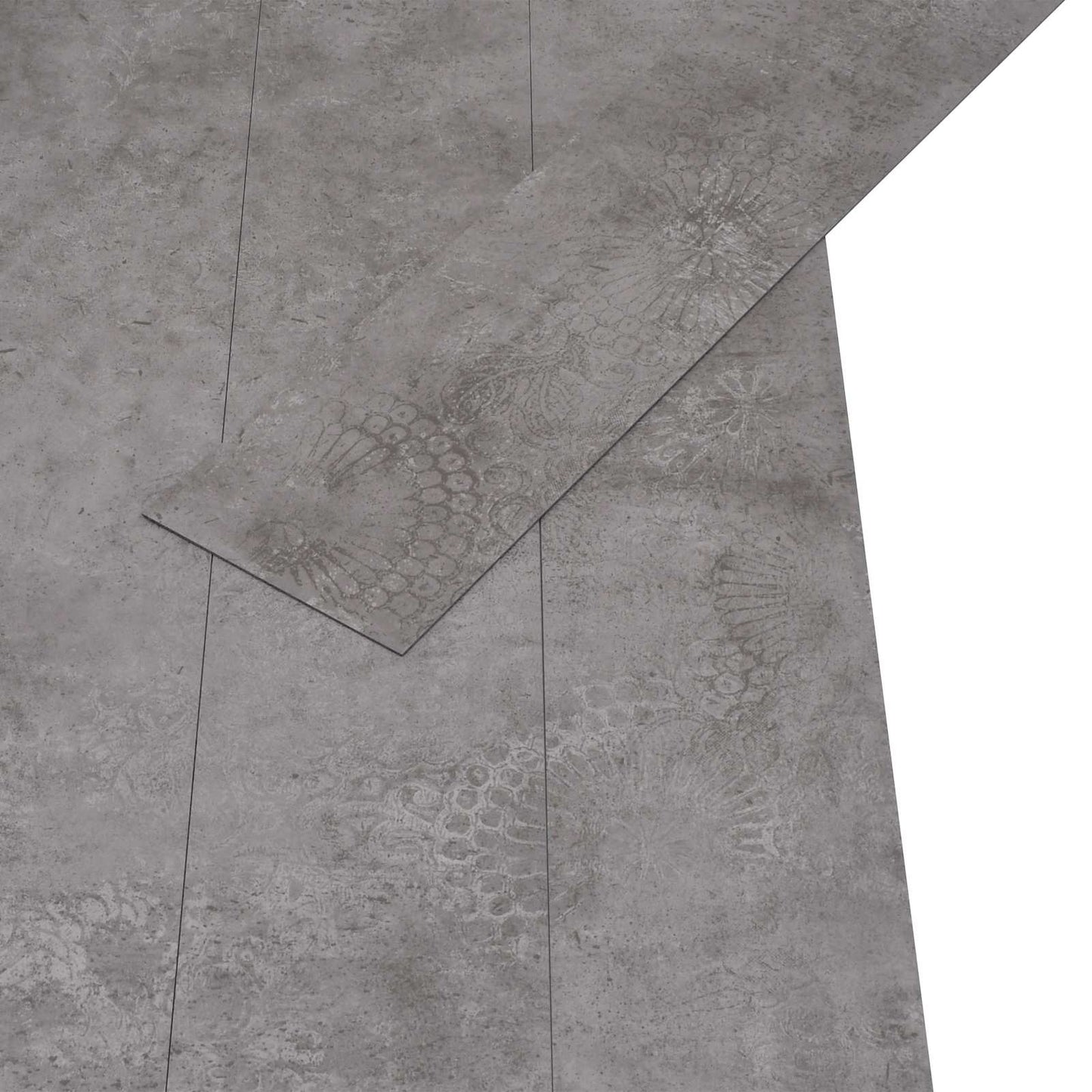 Flooring Planks 36 pcs Concrete Grey 5.02 m² PVC