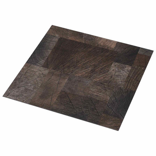 Flooring Planks Wood structure brown 5.11 m² 55 pcs PVC