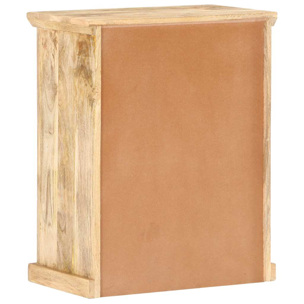 289094 vidaXL Sideboard with Steel Doors 60x35x75 cm Solid Mango Wood