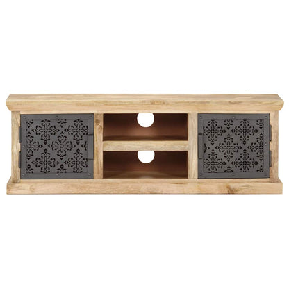 289095 vidaXL TV Cabinet with Steel Doors 120x30x40cm Solid Mango Wood