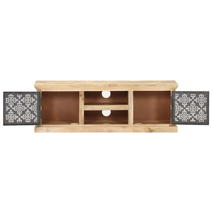 289095 vidaXL TV Cabinet with Steel Doors 120x30x40cm Solid Mango Wood