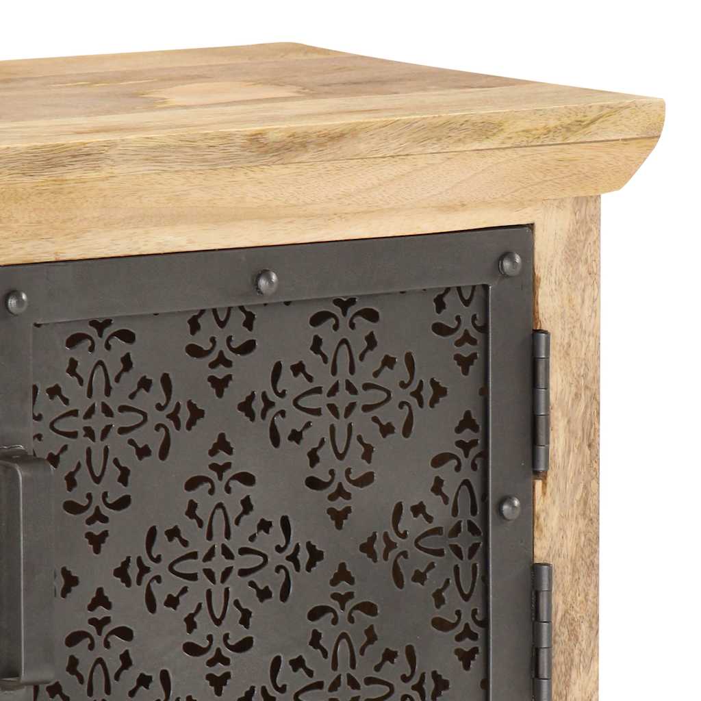 289095 vidaXL TV Cabinet with Steel Doors 120x30x40cm Solid Mango Wood
