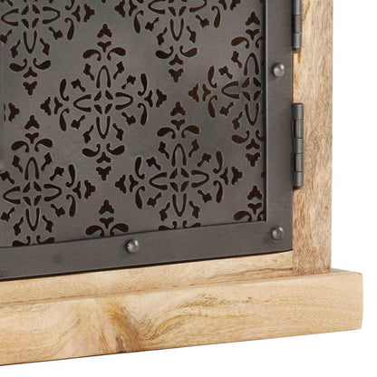 289095 vidaXL TV Cabinet with Steel Doors 120x30x40cm Solid Mango Wood