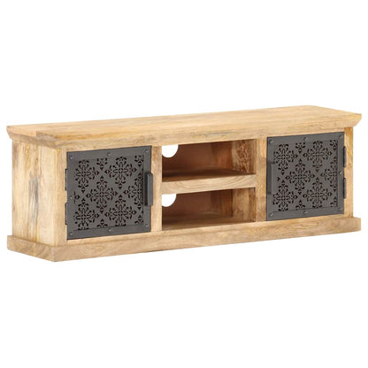 289095 vidaXL TV Cabinet with Steel Doors 120x30x40cm Solid Mango Wood