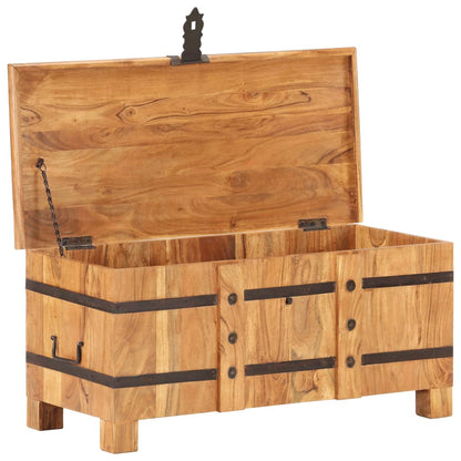 Chest | Natural wood | Solid acacia wood and iron | Medium