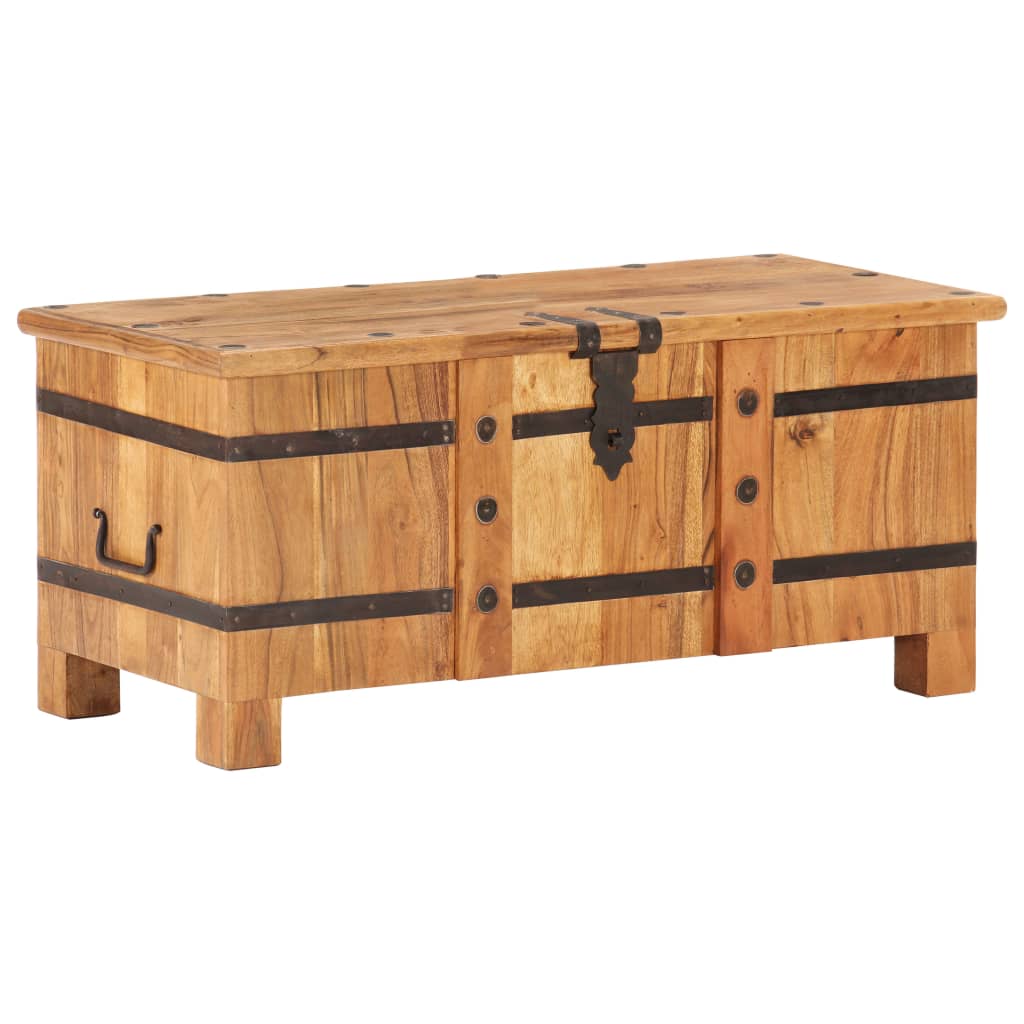 Chest | Natural wood | Solid acacia wood and iron | Medium