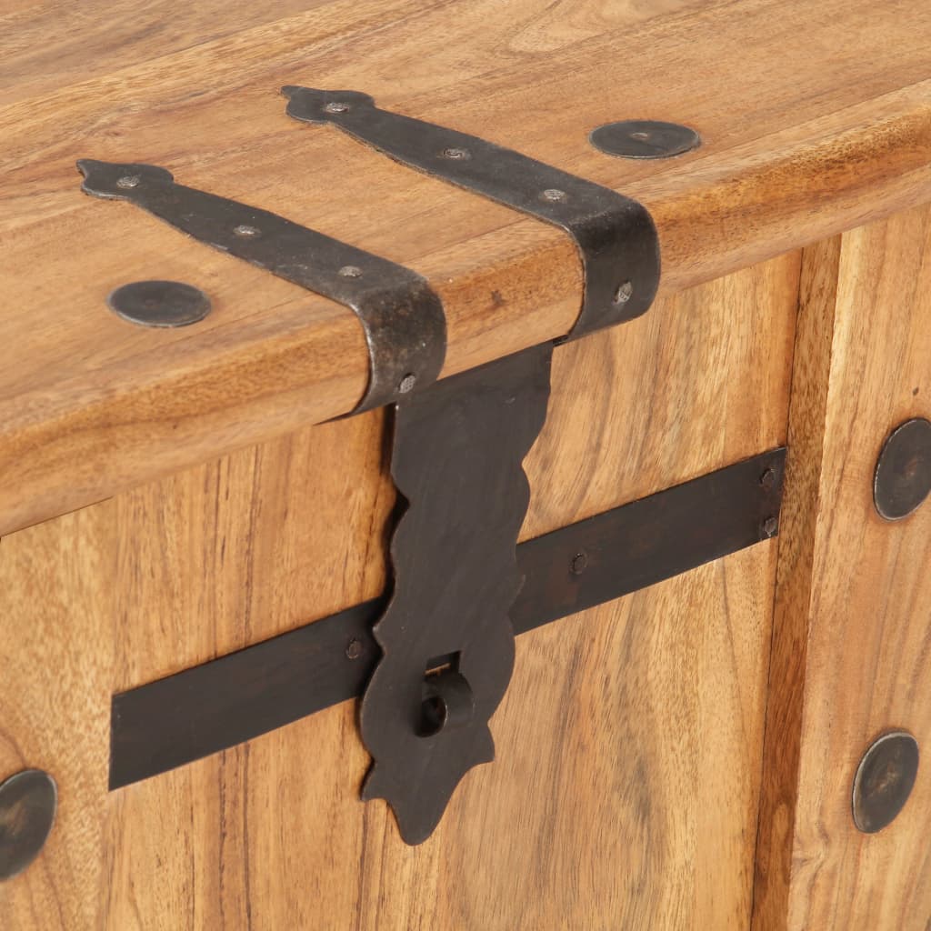 Chest | Natural wood | Solid acacia wood and iron | Medium