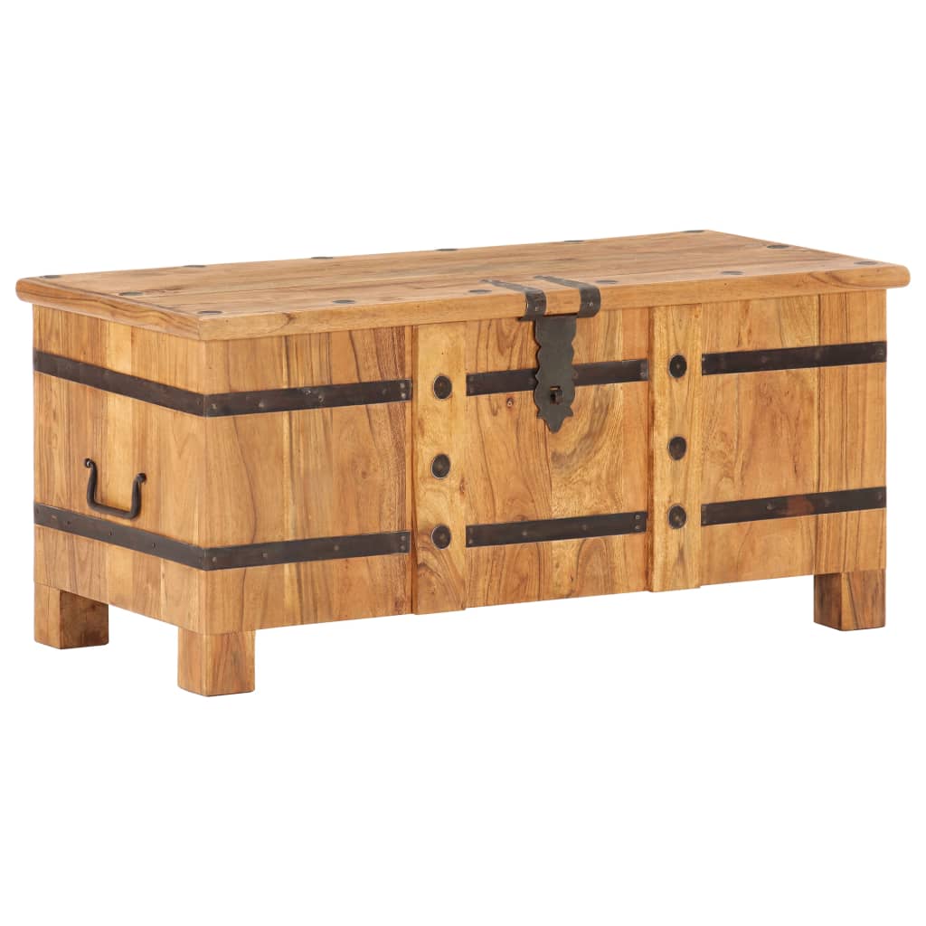 Chest | Natural wood | Solid acacia wood and iron | Medium