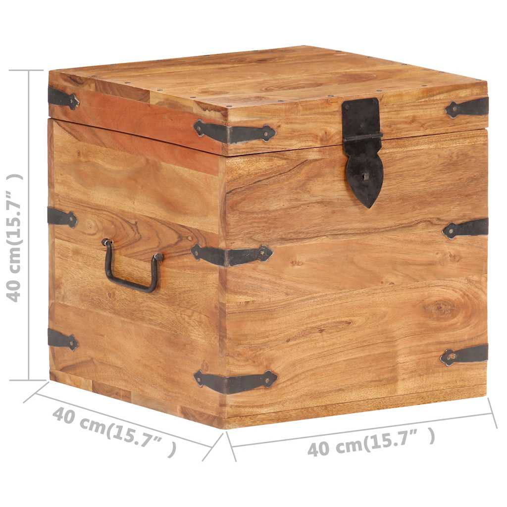 289639 vidaXL Chest 40x40x40 cm Solid Acacia Wood