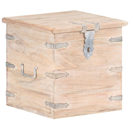Chest | White | Solid acacia wood with iron | 40 cm | Chest | Square
