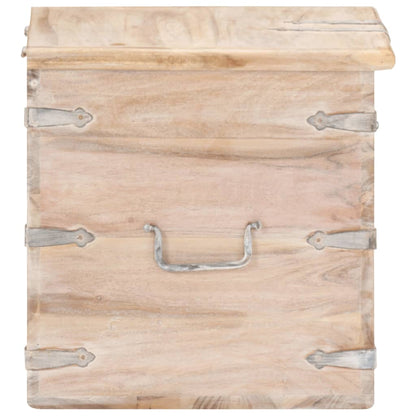 Chest | White | Solid acacia wood with iron | 40 cm | Chest | Square