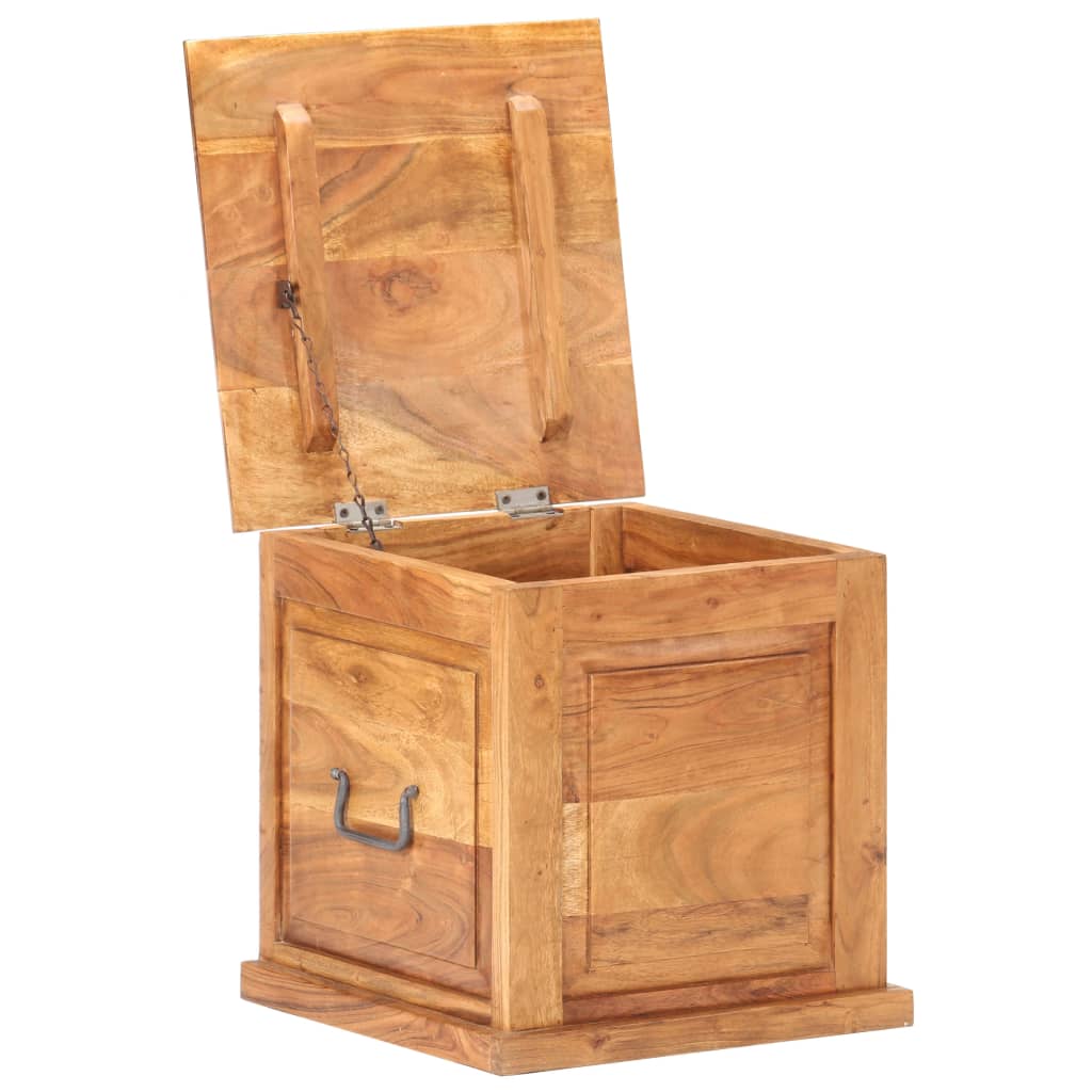 Chest | Natural wood | Solid acacia wood | Small | Storage Chest | Square
