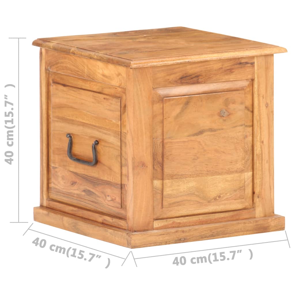 Chest | Natural wood | Solid acacia wood | Small | Storage Chest | Square