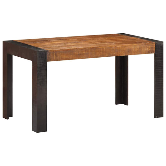 289655 vidaXL Dining Table 140x70x76 cm Solid Rough Mango Wood