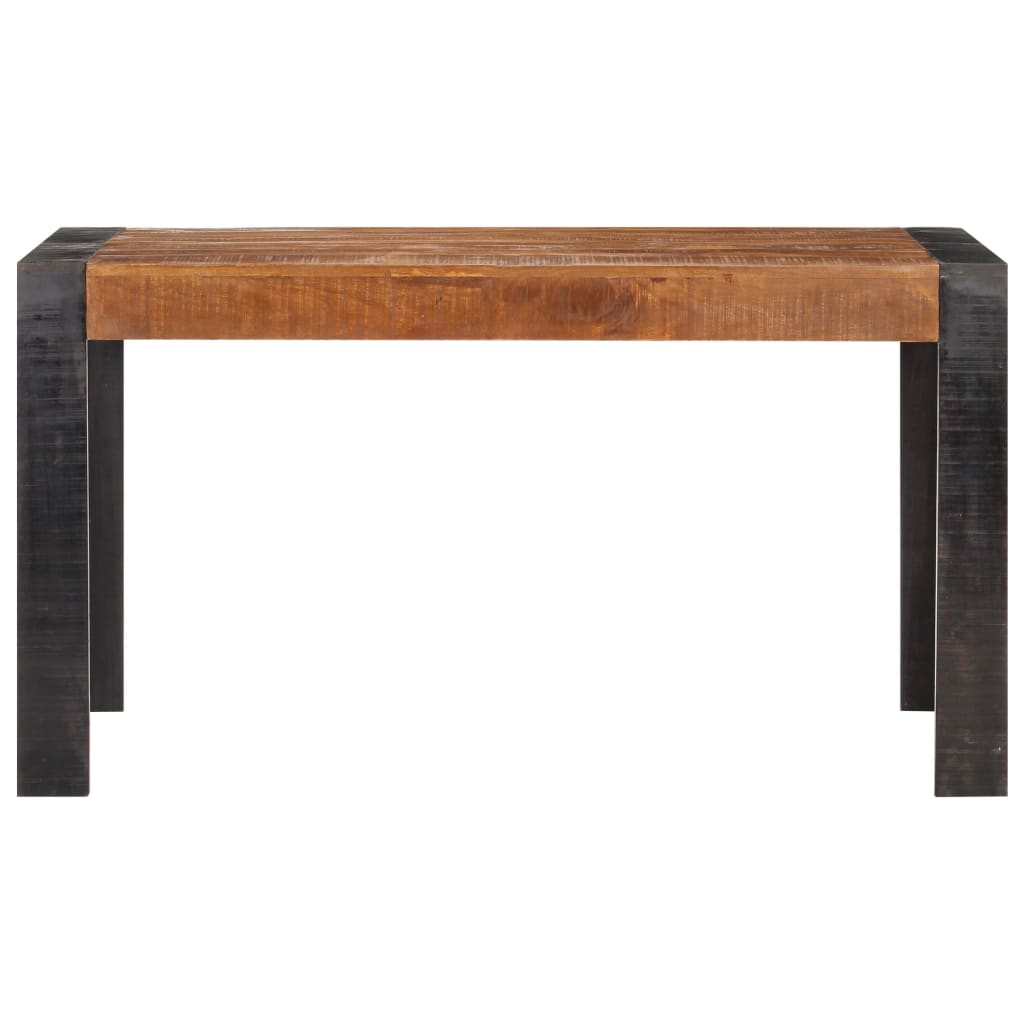 Dining Table | Natural wood tone and black | Solid rough mango wood