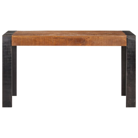 289655 vidaXL Dining Table 140x70x76 cm Solid Rough Mango Wood
