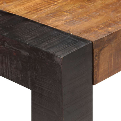 Dining Table | Natural wood tone and black | Solid rough mango wood