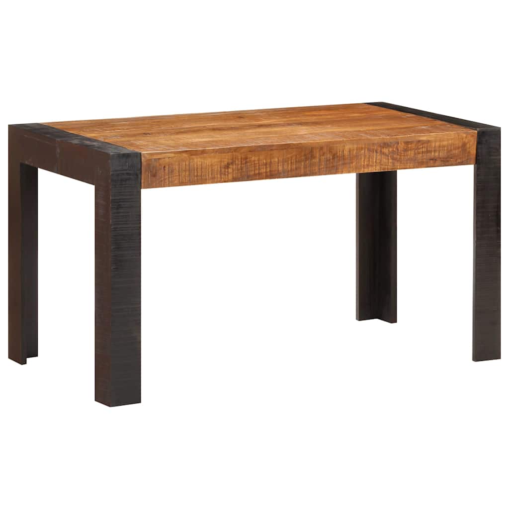Dining Table | Natural wood tone and black | Solid rough mango wood