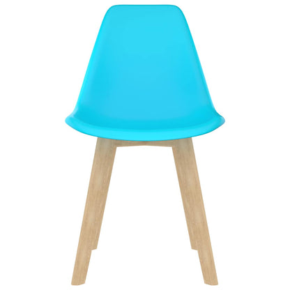 Dining Chairs 4 pcs Blue Plastic