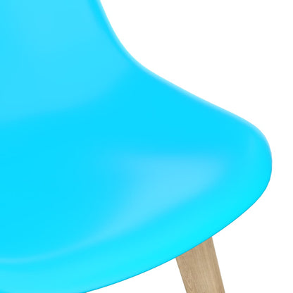 Dining Chairs 4 pcs Blue Plastic