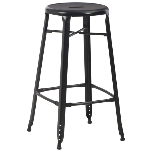 Bar Stools 4 pcs Black Steel