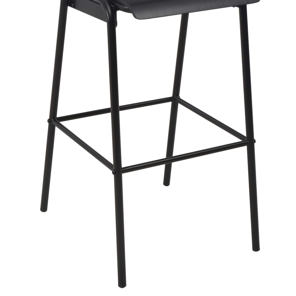 Bar Chairs 4 pcs in black, showcasing modern design and easy maintenance.