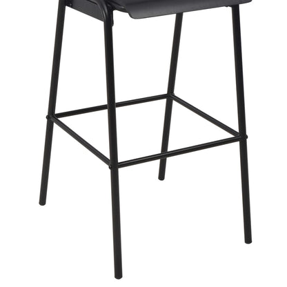 Bar Chairs 4 pcs in black, showcasing modern design and easy maintenance.