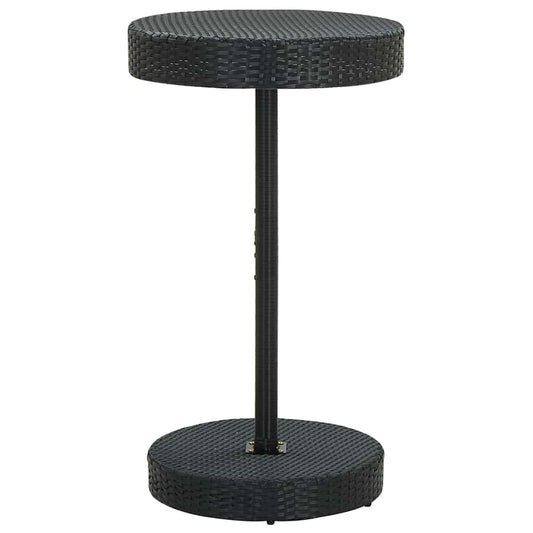 Garden Table | Black | PE rattan, Powder-coated steel | Counter Height