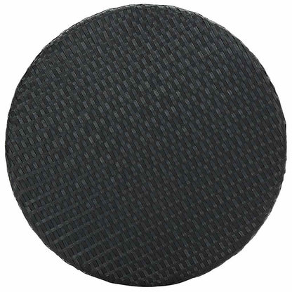 Garden Table Black 60.5x106 cm Poly Rattan